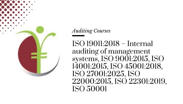 Course banner for 'Internal Auditing of Management Systems' under Auditing Courses for SHEQ INTEGRATED TRAINING