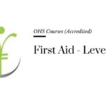 Course banner for “First Aid - Level 1” under OHS Courses for SHEQ INTEGRATED TRAINING