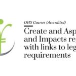 Course banner for “Create an Aspect and Impacts register with links to legal requirements” under OHS Courses for SHEQ INTEGRATED TRAINING