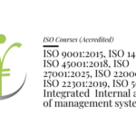 Course banner for “ISO 9001:2015, ISO 14001:2015, ISO 45001:2018, ISO 27001:2025, ISO 22000:2015, ISO 22301:2019, ISO 50001 – Integrated Internal auditing of management systems” under ISO Courses for SHEQ INTEGRATED TRAINING